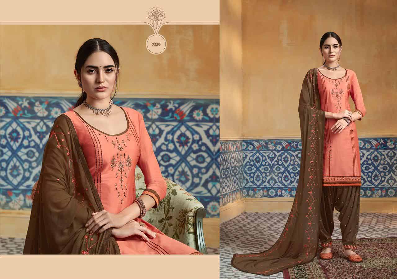 Patiala House Vol-74 Kessi Satin Dress Materials Patiala House Vol-74 Kessi Satin Dress Materials